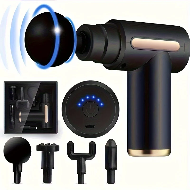 Cordless Percussion Massage Gun — Quiet Motor, Deep Tissue, Rechargeable