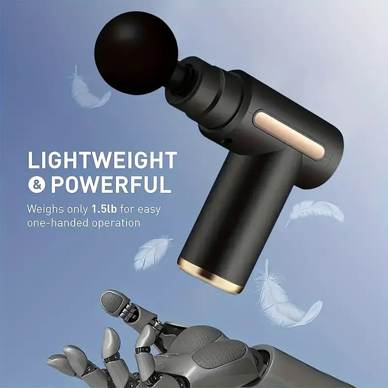 Cordless Percussion Massage Gun — Quiet Motor, Deep Tissue, Rechargeable
